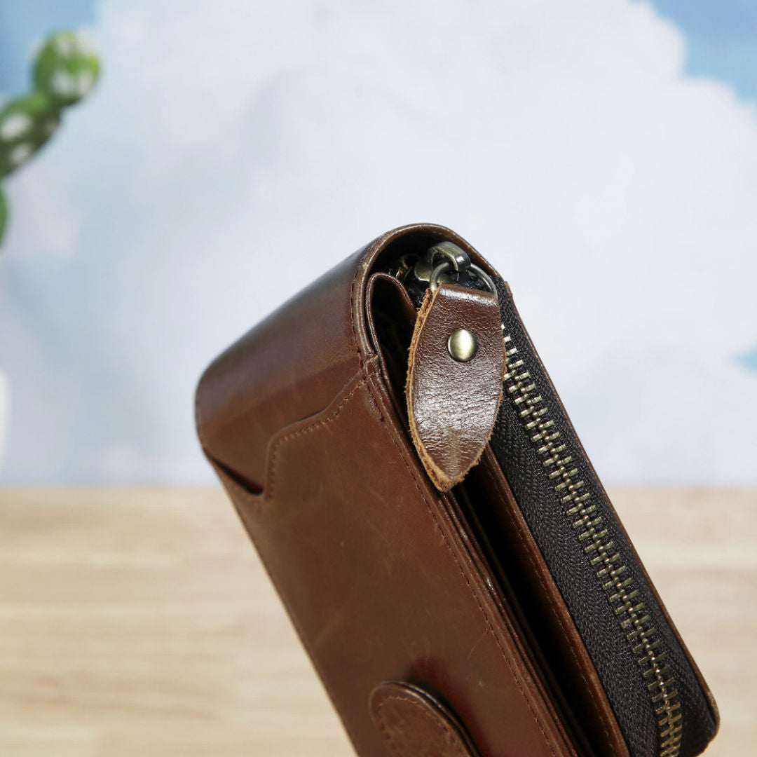 Men's Short Wallet Korean Fashion Multifunctional Zipper Business Coin Card Holder Men's Wallet