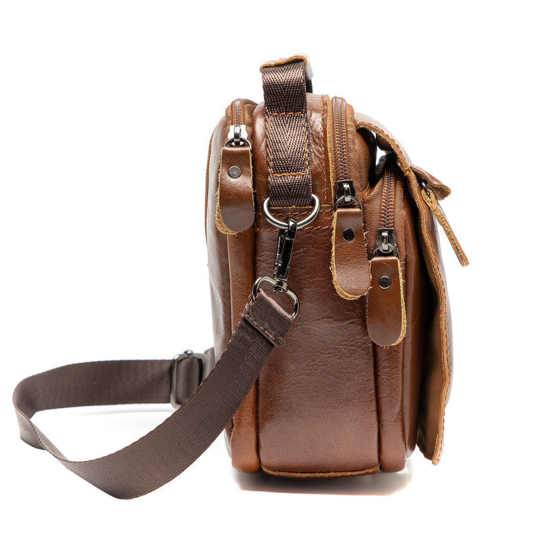Men's Shoulder Bags Cowhide Business Handbags Outdoor Sports Fashion Crossbody Bags for Men