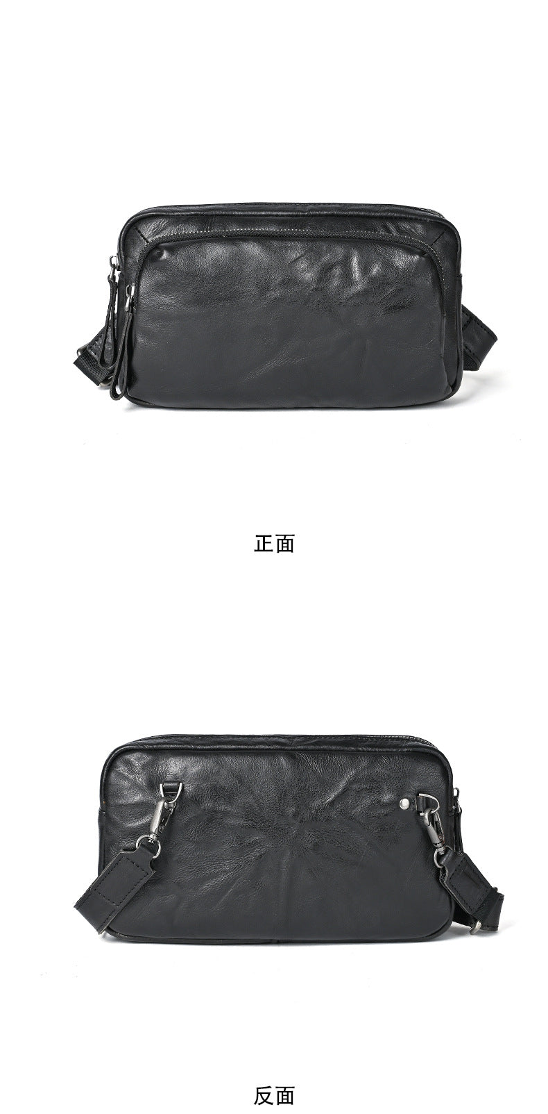 Men's Crossbody Bag Cowhide Genuine Leather Retro Casual Versatile Male Shoulder Bag Clutch Bag