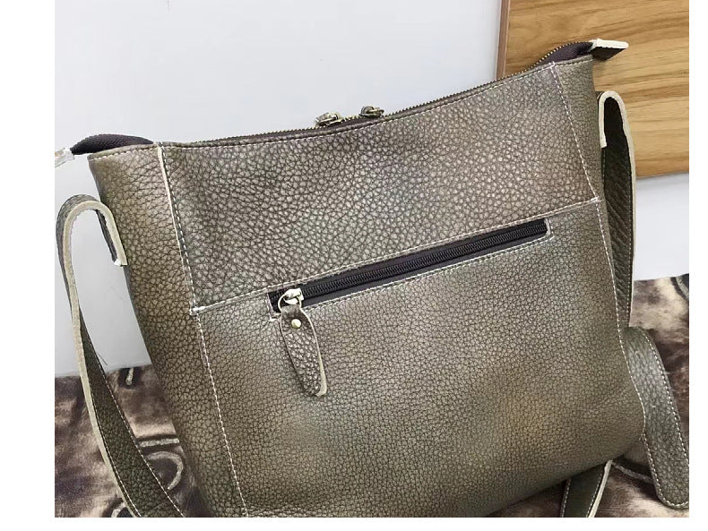 Men's Shoulder Bag Genuine Cowhide Leather Soft Leather Business Casual Commuting Crossbody Bag for Men