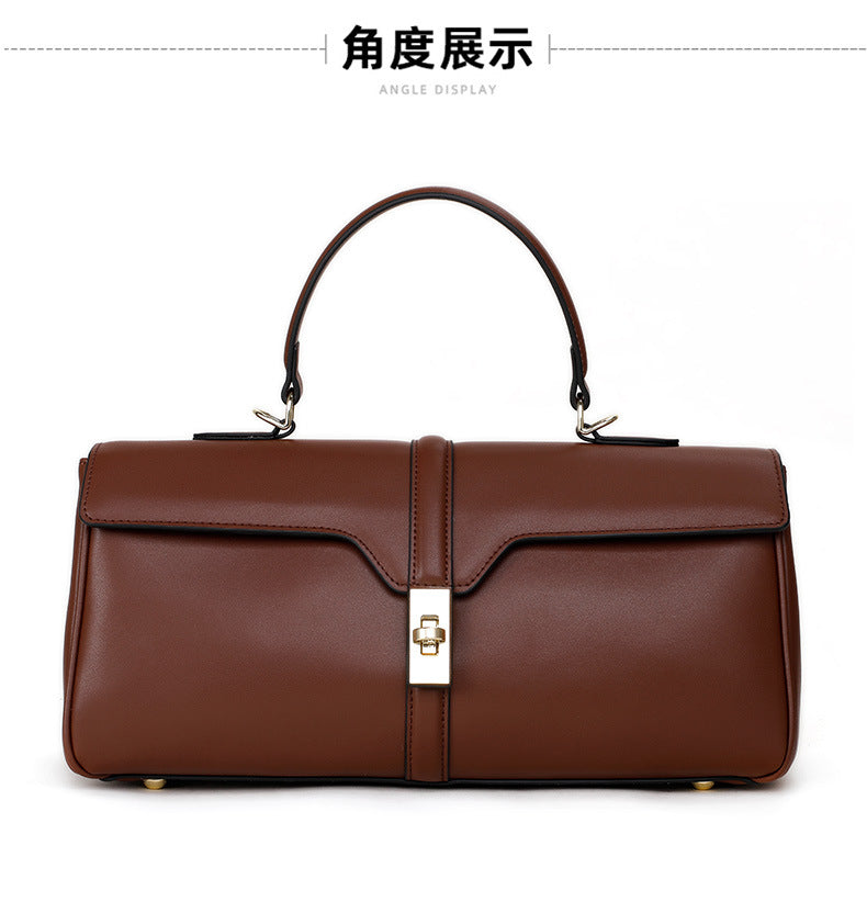Cowhide women's bag High quality handbag Large capacity Genuine leather retro shoulder bag that goes with anything Fashion handbag.bag