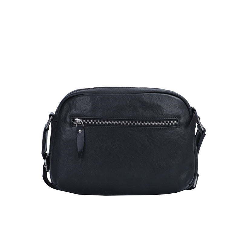 Men's Shoulder Bag Genuine Cowhide Leather Retro Casual Fashion Large Capacity Crossbody Bag for Men