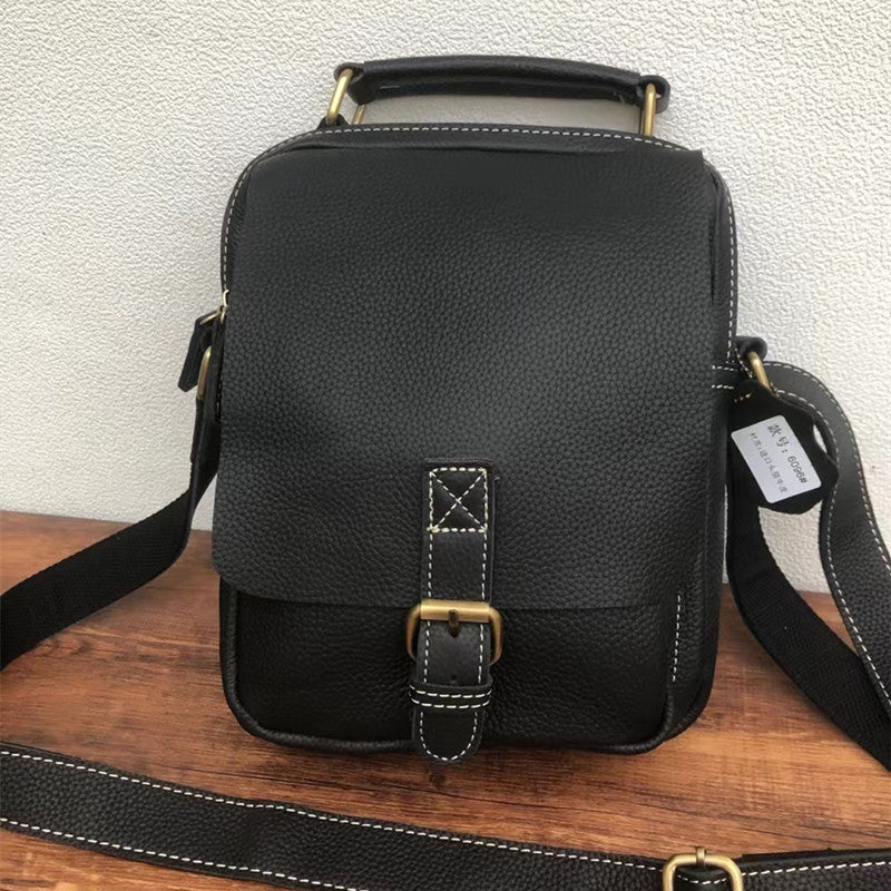 Men's Shoulder Bag Cowhide Multifunctional Waist Pouch Smartphone Pouch Crossbody Bag for Men