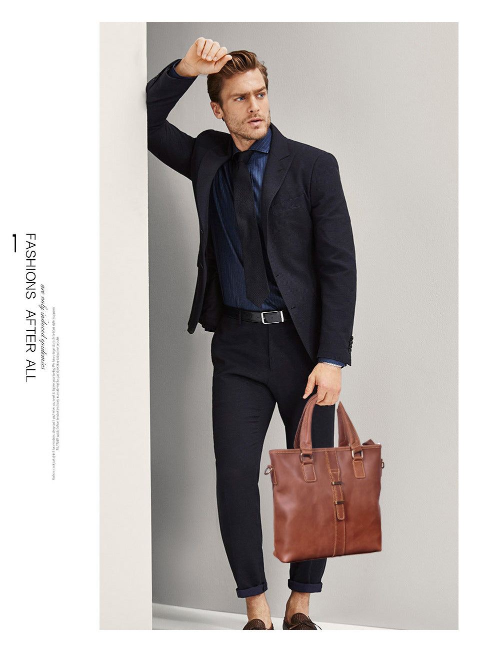 Men's Briefcase Shoulder Bag Retro Business Handbag Cowhide Genuine Leather Men Computer Bag