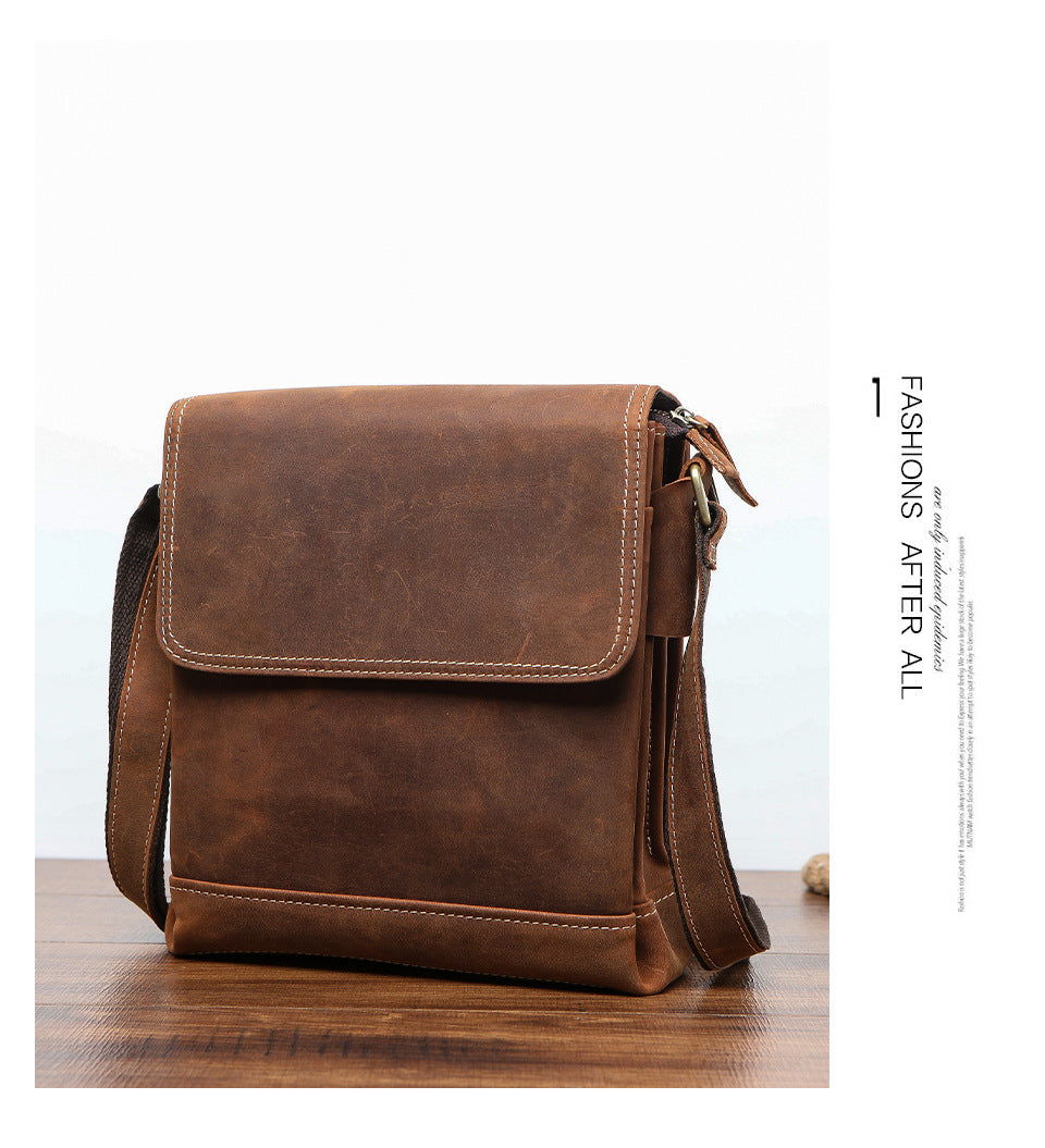 Men's Briefcase Cowhide Genuine Leather Retro Business Men Computer Bag