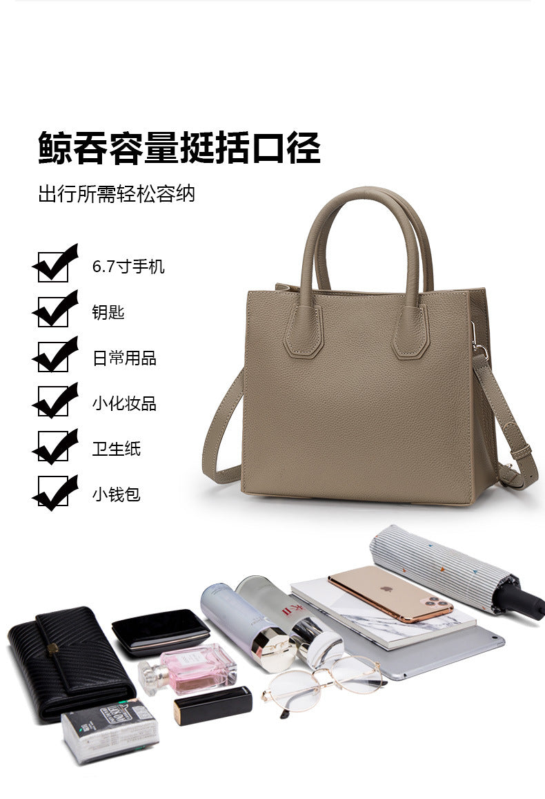 Women's bag handbag genuine leather luxury bag fashion cowhide commuting crossbody bag temperament handbag.bag