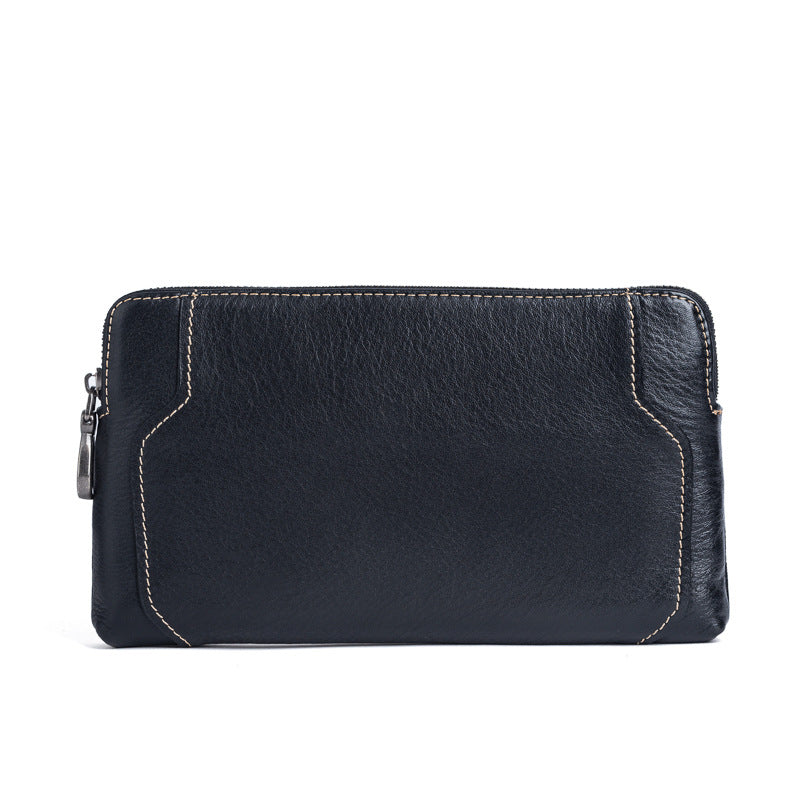 Men's Clutch Bag Genuine Cowhide Leather Retro Casual Men's Bag
