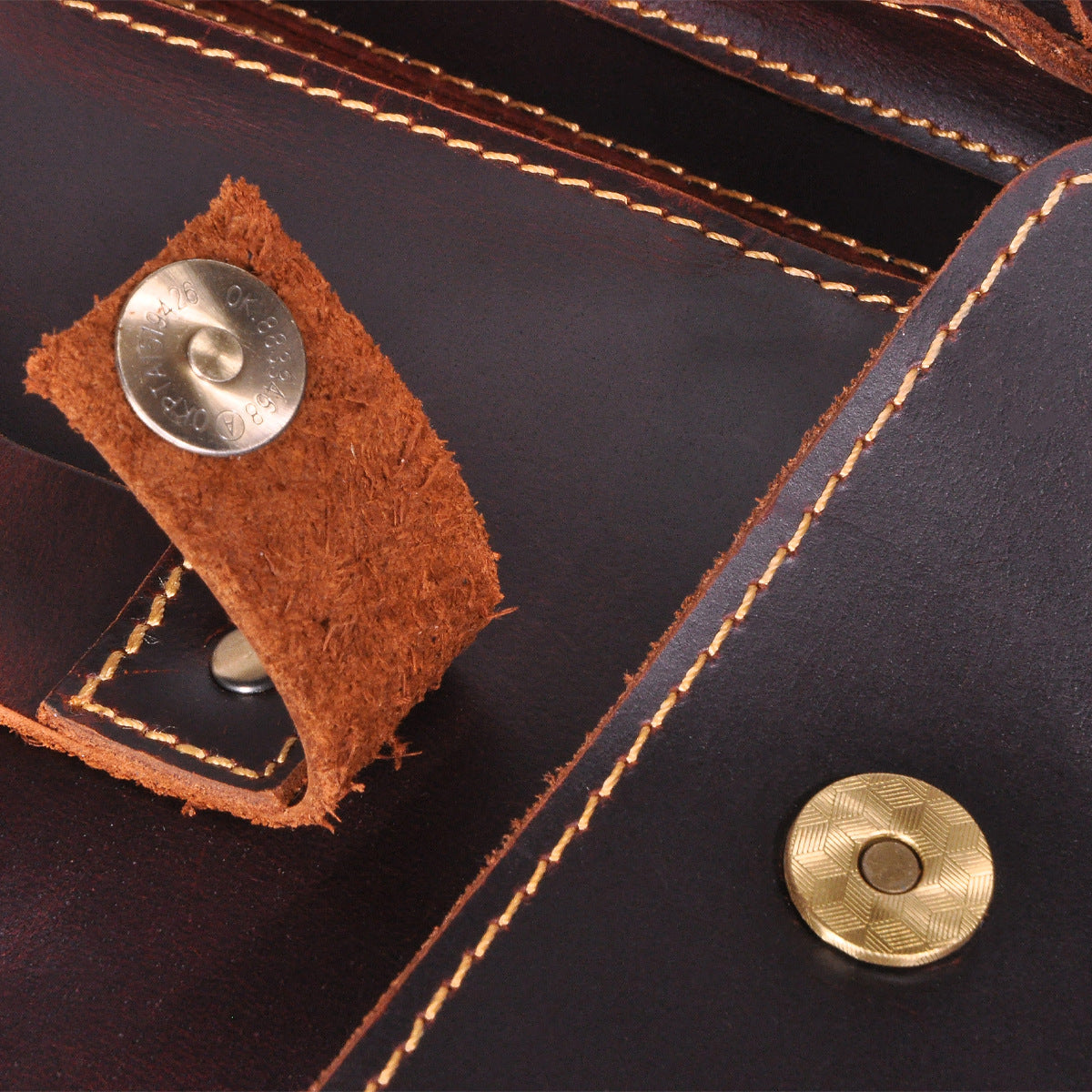 Men's Handbag Briefcase Cowhide Genuine Leather Retro Business Men Computer Bag