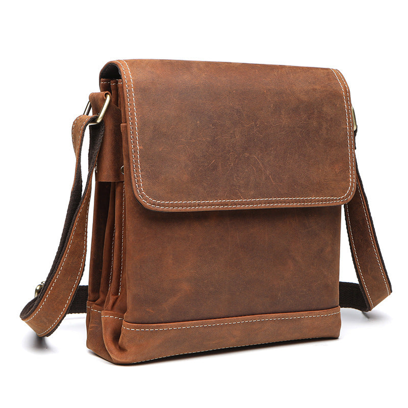 Men's Briefcase Cowhide Genuine Leather Retro Business Men Computer Bag
