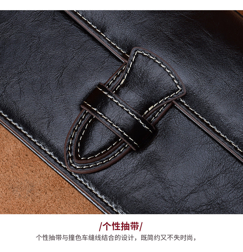 Ladies wallet large capacity clutch bag casual wallet retro simple long wallet