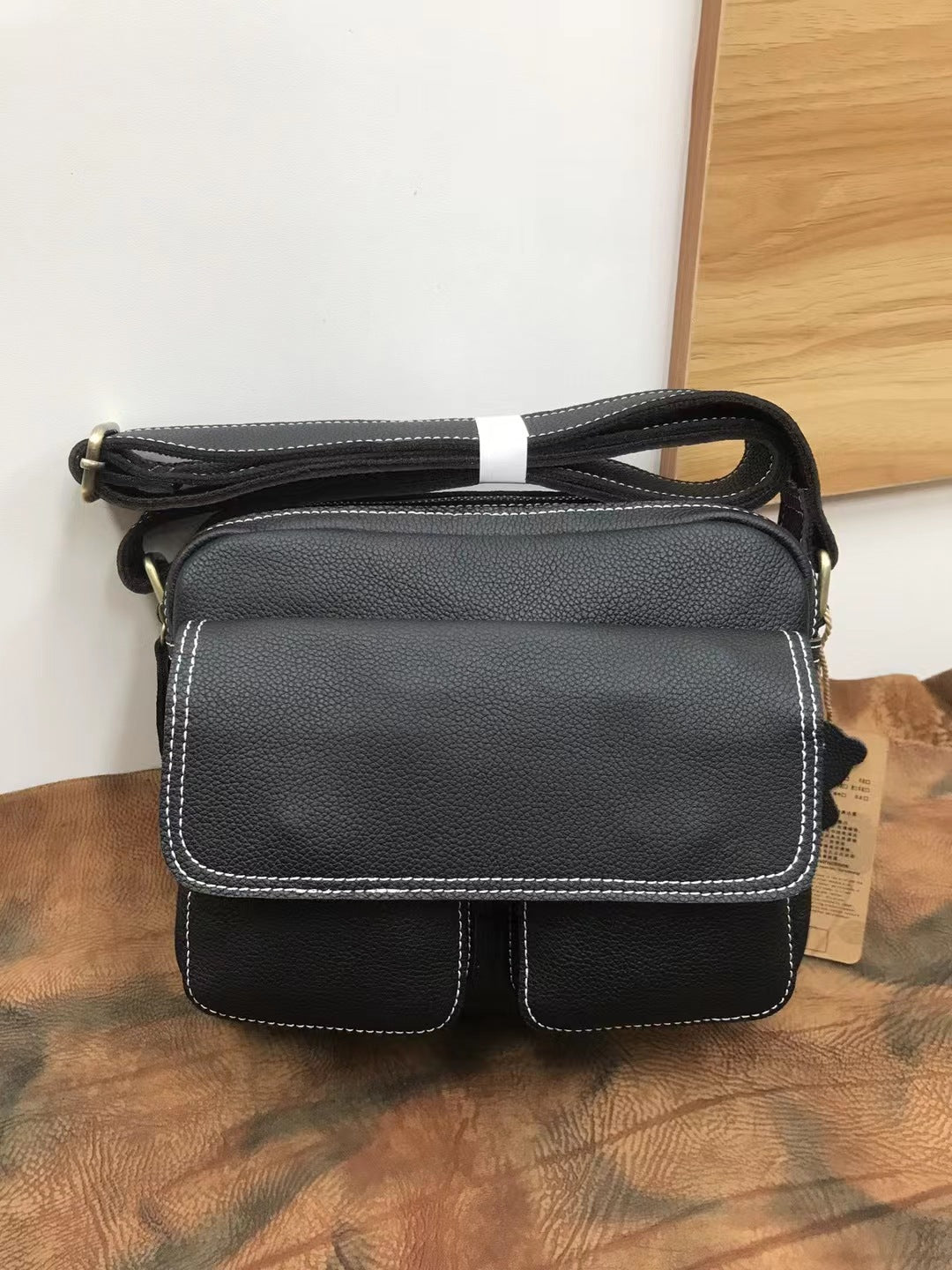 Men's shoulder bag Genuine cowhide leather casual Korean fashion multifunctional crossbody bag for men