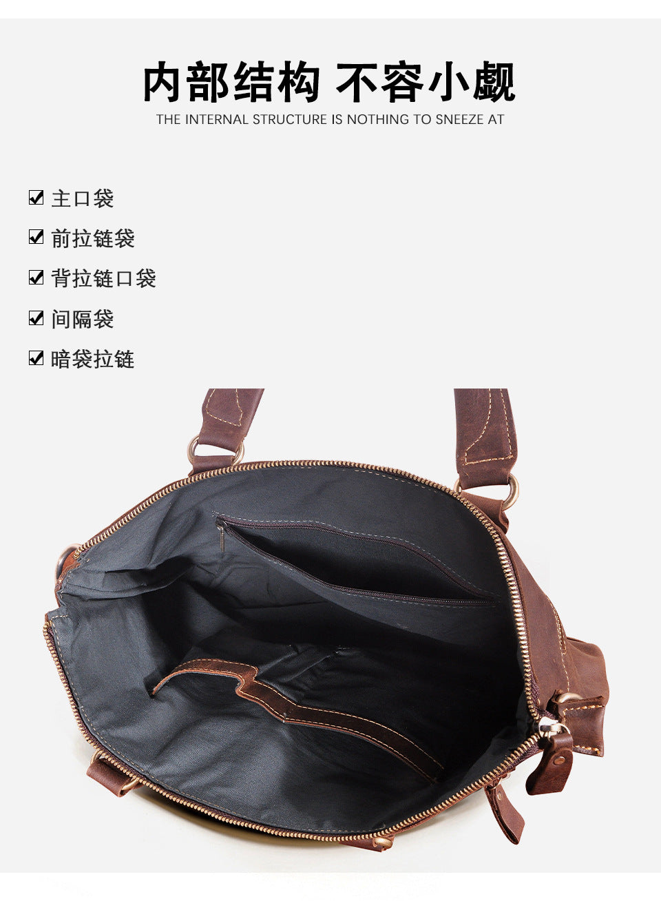 Men's Briefcase Crossbody Bag Cowhide Genuine Leather Retro Men's Shoulder Bag Handbag