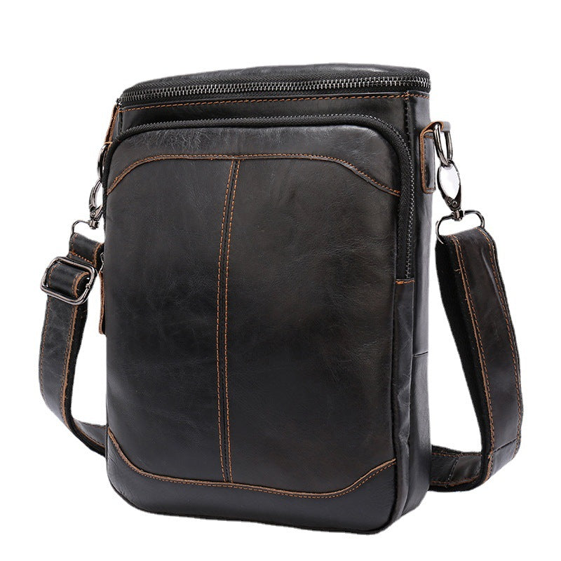 Men's Shoulder Bag Genuine Cowhide Business Briefcase Retro Fashion Men Crossbody Bag
