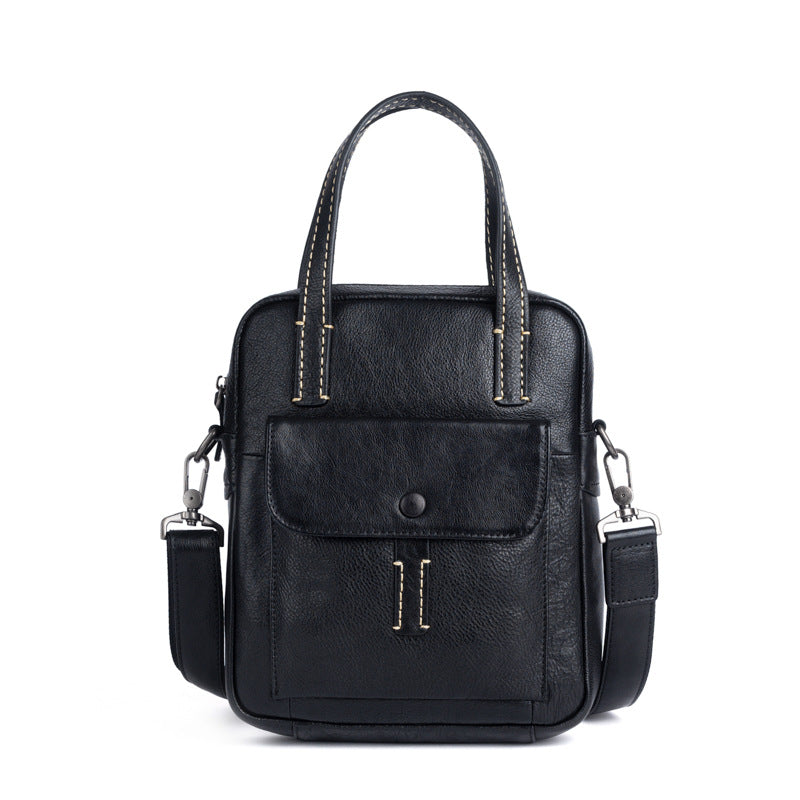Men's Crossbody Bag Genuine Cowhide Leather Retro Casual Men's Handbag