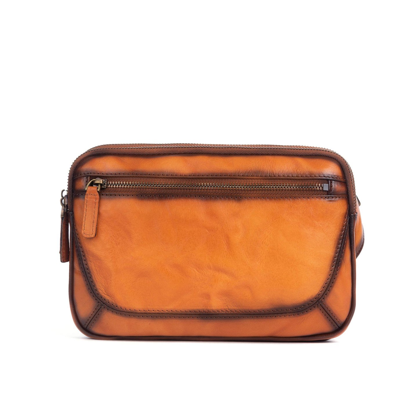 Men's Shoulder Bag Genuine Cowhide Leather Retro Crossbody Bag for Men
