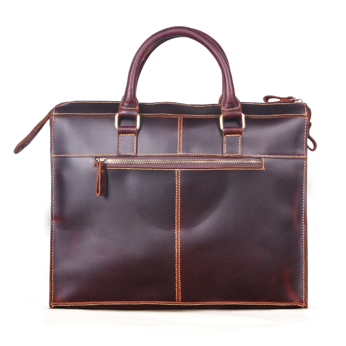 Men's Handbag Briefcase Cowhide Genuine Leather Retro Business Men Computer Bag