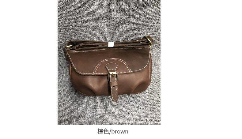 Men's Shoulder Bag Original Design Made of Genuine Cowhide Leather Crazy Horse Fashion Casual Large Capacity Messenger Bag Crossbody Bag for Men
