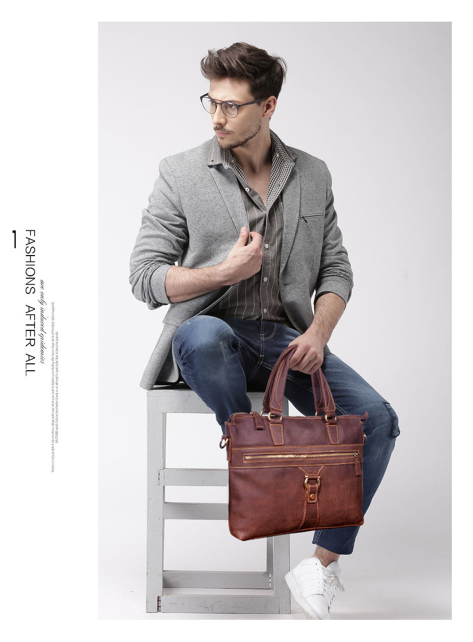Men's Briefcase Crossbody Bag Cowhide Genuine Leather Retro Men's Shoulder Bag Handbag
