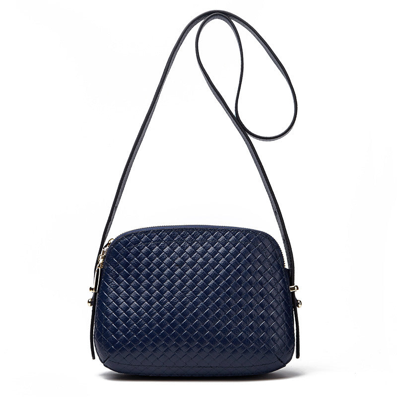 Genuine leather woven women's bag All-in-one crossbody bag Stylish and simple Cowhide shoulder bag that goes with anything. Pochette