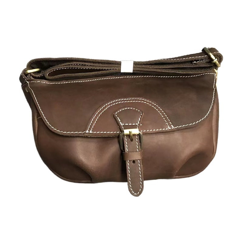 Men's Shoulder Bag Original Design Made of Genuine Cowhide Leather Crazy Horse Fashion Casual Large Capacity Messenger Bag Crossbody Bag for Men