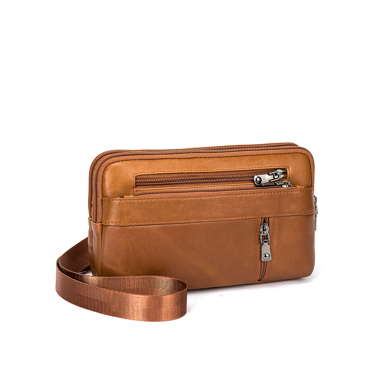 Men's Waist Pouch Cowhide Genuine Leather Retro Fashion Casual Outdoor Men's Bag