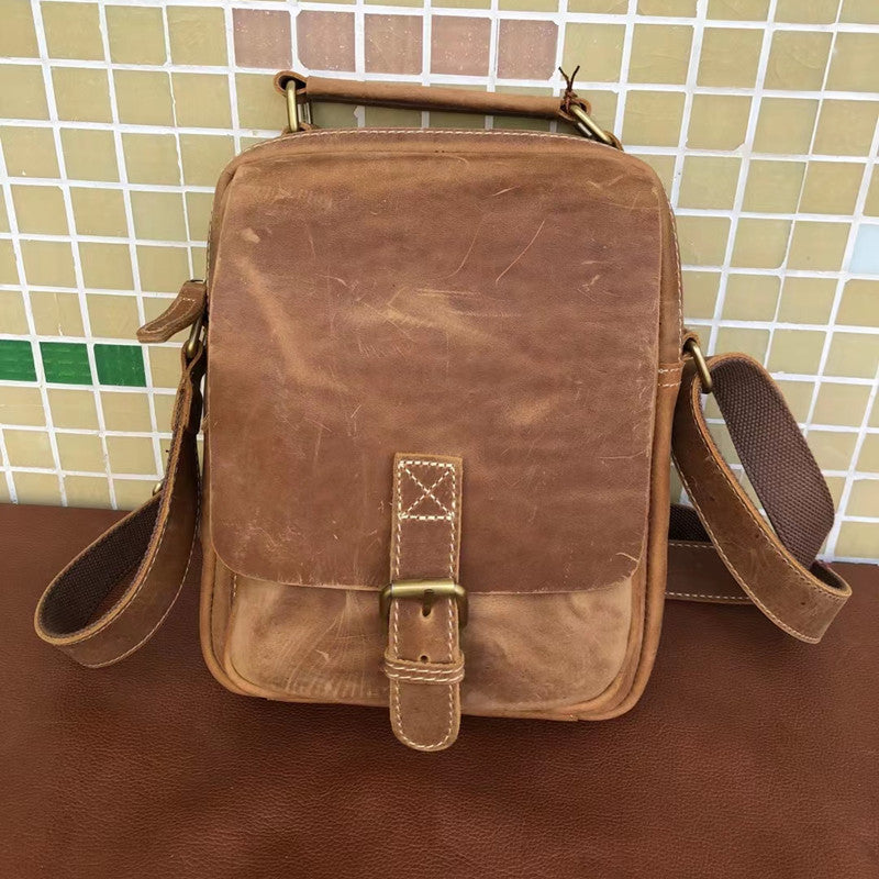 Men's Shoulder Bag Cowhide Multifunctional Waist Pouch Smartphone Pouch Crossbody Bag for Men