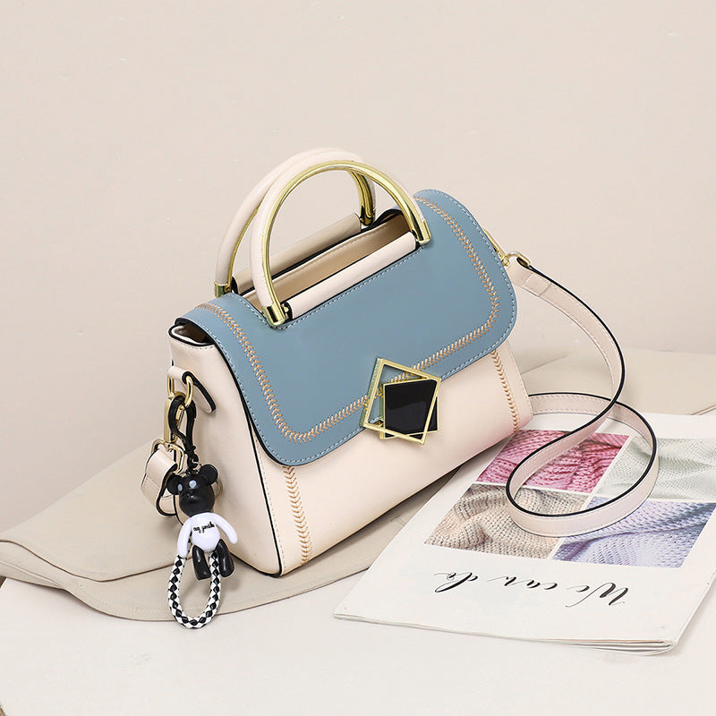 Women's Bag Luxury Crossbody Bag Genuine Leather Underarm Bag Color Matching Handbag Fashion Shoulder Bag.Pochette