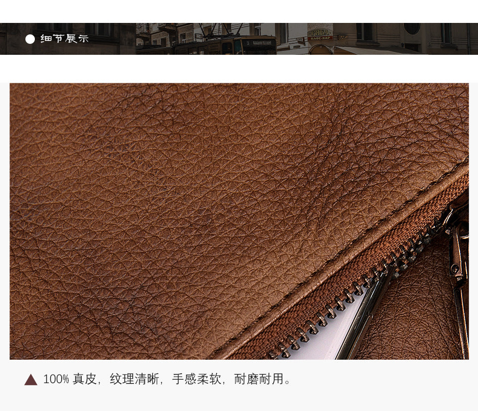 Men's bust bag Genuine cowhide leather retro outdoor versatile crossbody bag for men