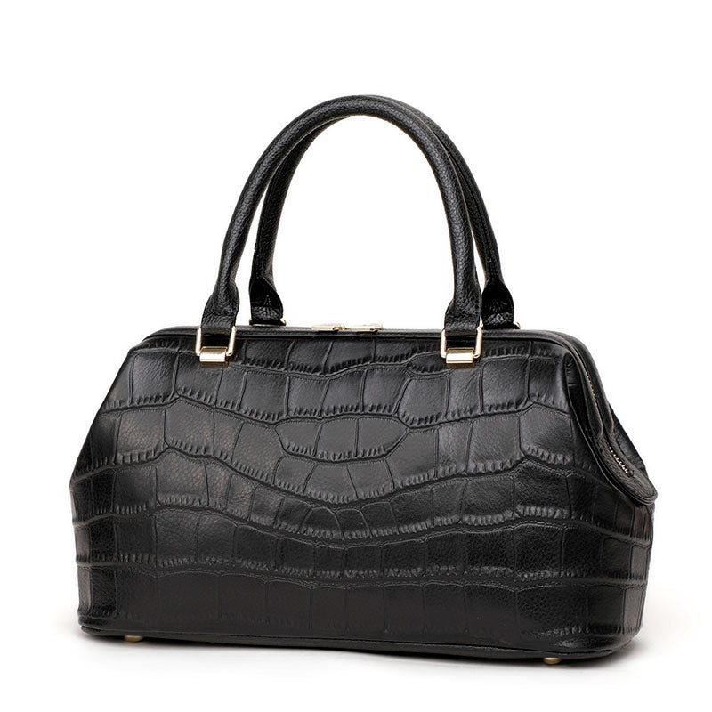 Women's bag Crocodile pattern Python pattern handbag Genuine leather bag Large capacity shoulder bag that goes with anything Top Cowhide handbag. Bag