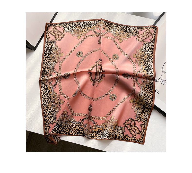 Silk scarf print pattern Thin scarf and blazer Shirt A temperamental scarf that goes with anything