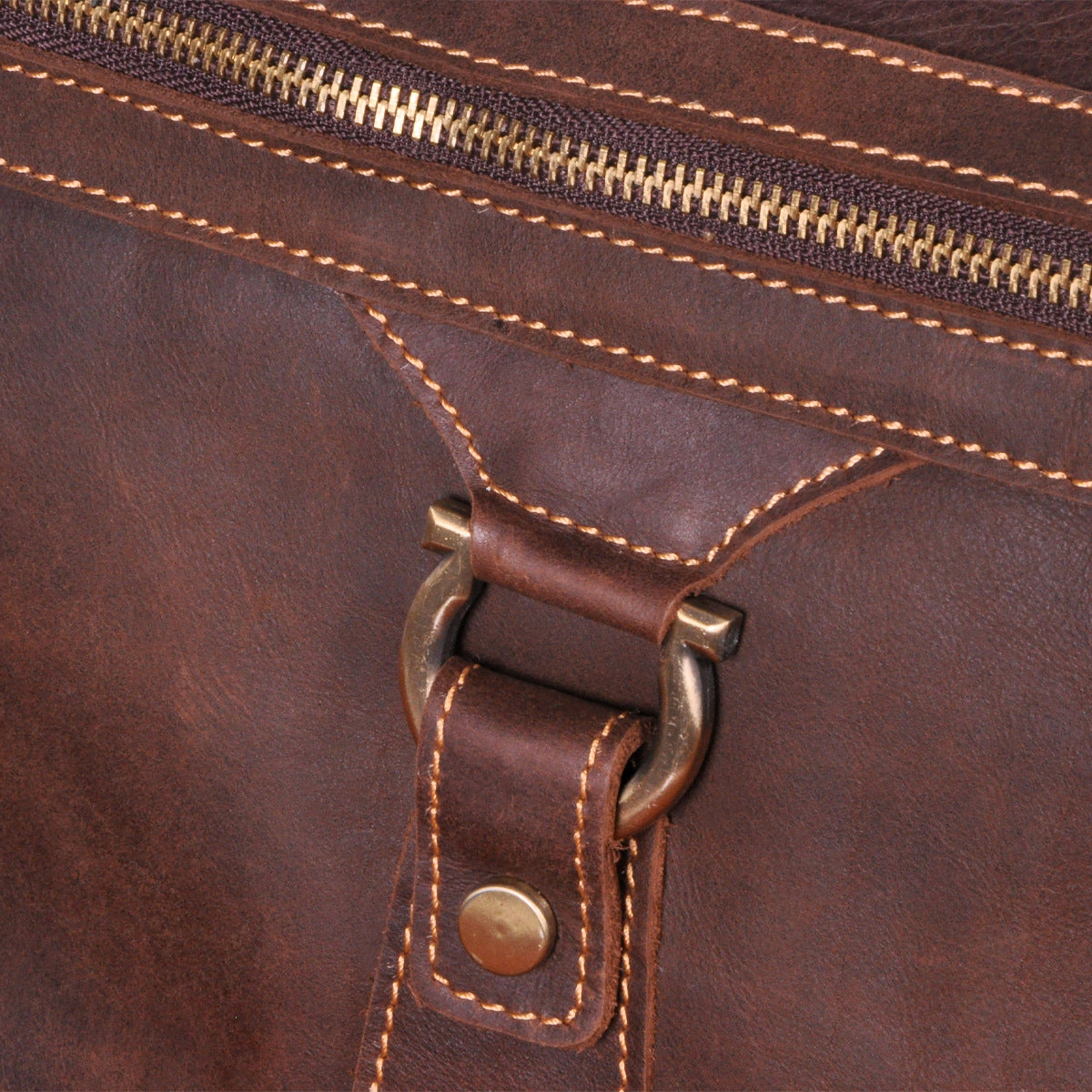 Men's Briefcase Crossbody Bag Cowhide Genuine Leather Retro Men's Shoulder Bag Handbag