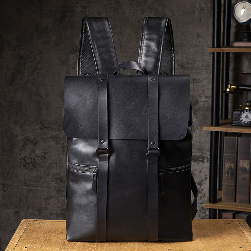 Men's backpack handmade cowhide genuine leather high quality large capacity casual business computer bag fashion men travel bag