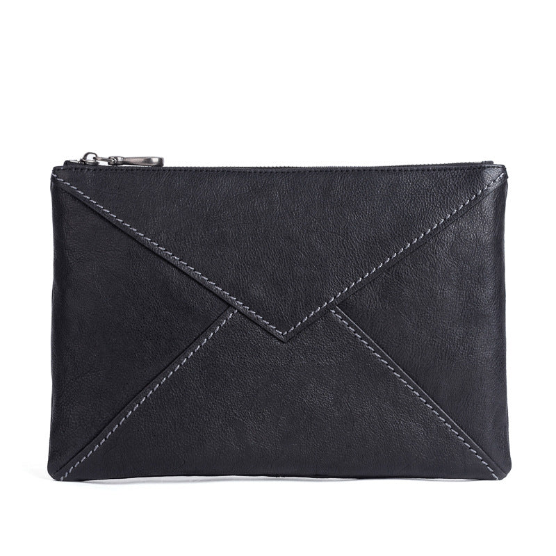 Men's Clutch Bag Genuine Cowhide Leather Casual Men's Handbag
