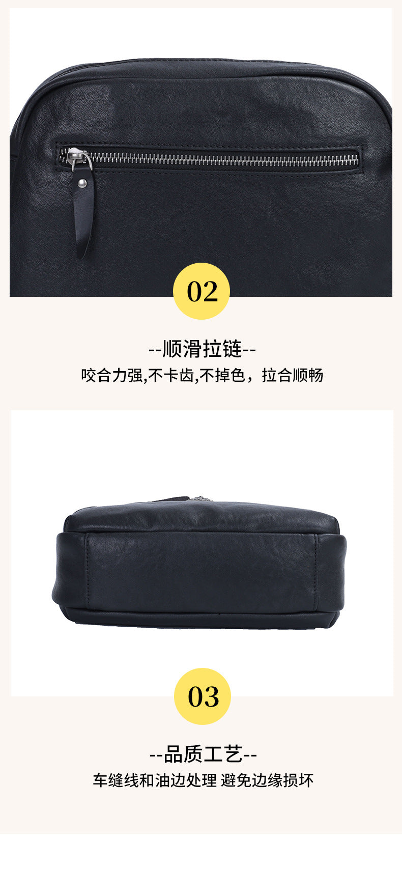 Men's Shoulder Bag Genuine Cowhide Leather Retro Casual Fashion Large Capacity Crossbody Bag for Men