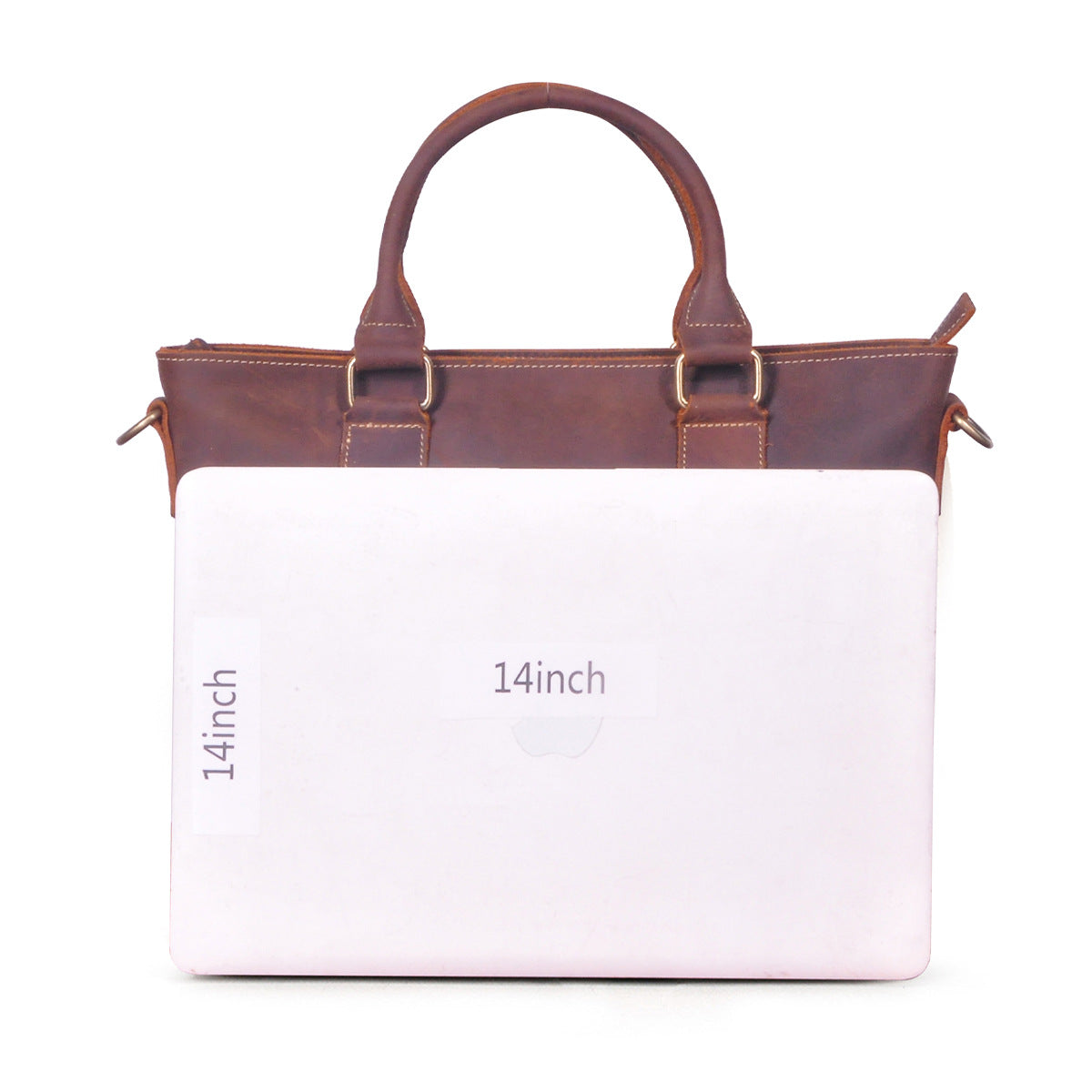 Men's Briefcase Handbag Cowhide Genuine Leather Retro Business Men Computer Bag