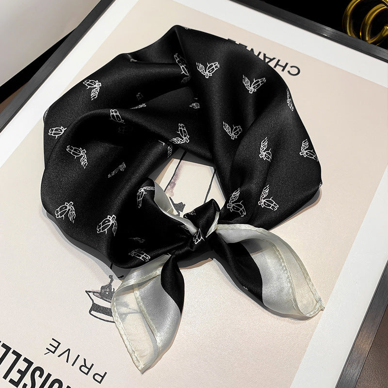Silk scarf profession printed pattern neckerchief thin fashion sunscreen temperament ladies scarf