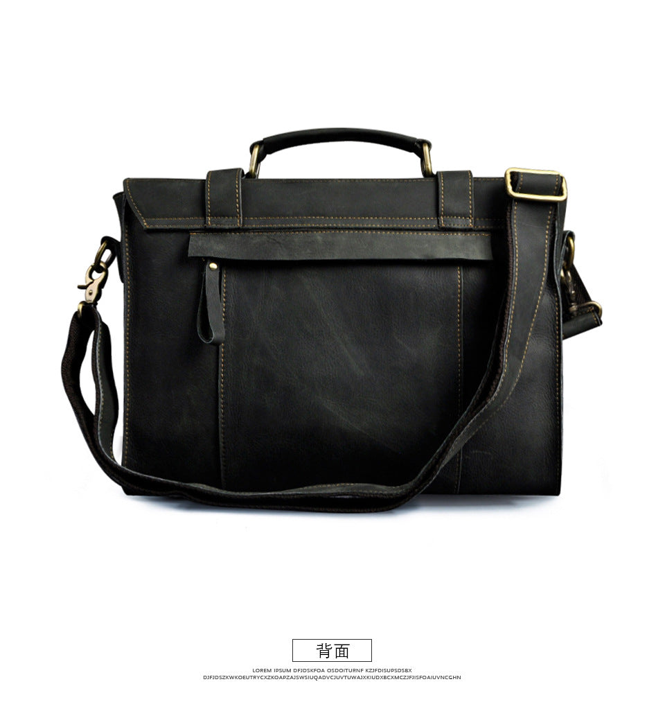 Men's handbag genuine cowhide leather business briefcase men's computer bag