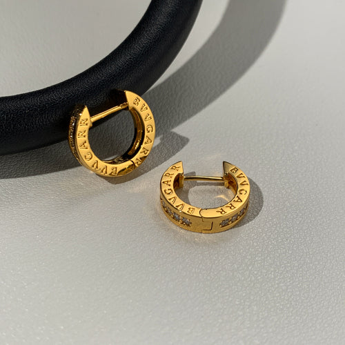B-shaped mother pattern round earrings for women luxury men's earrings temperament ins earrings