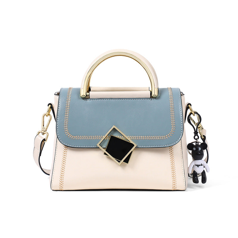 Women's Bag Luxury Crossbody Bag Genuine Leather Underarm Bag Color Matching Handbag Fashion Shoulder Bag.Pochette