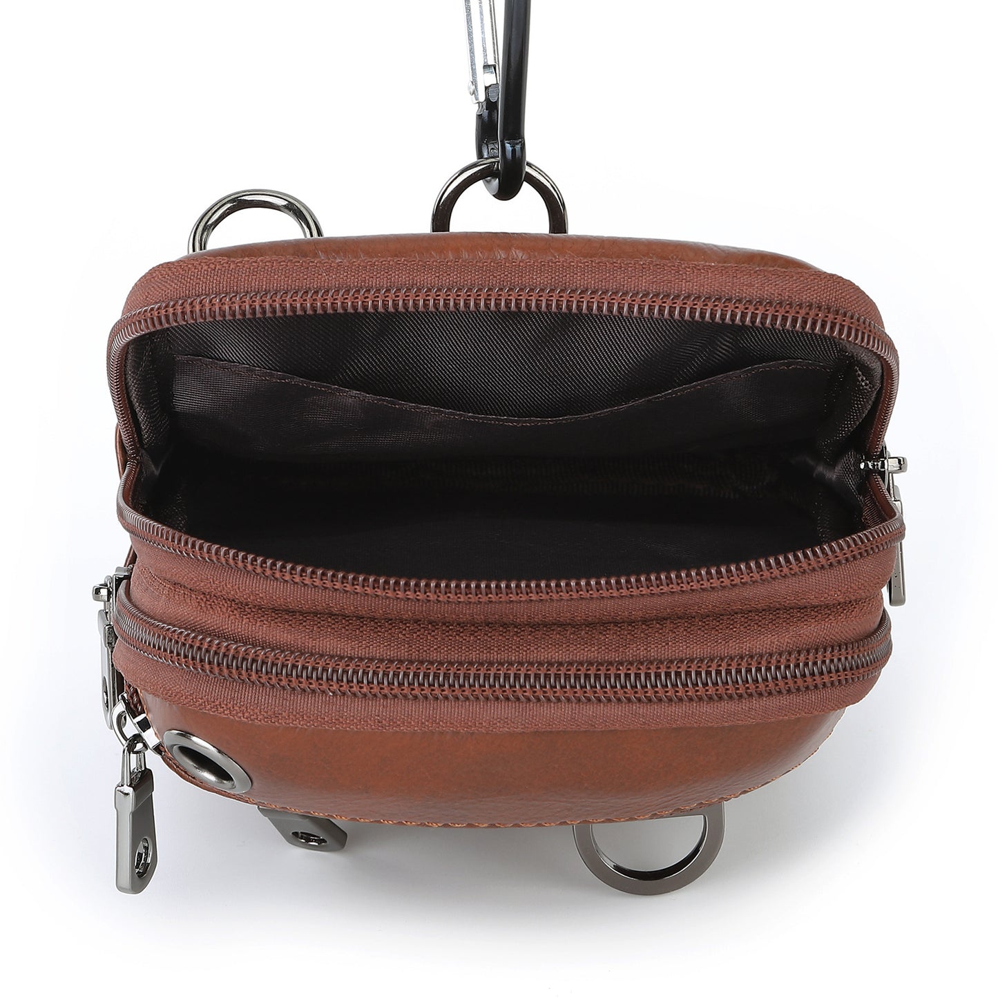 Men's Shoulder Bag Cowhide Sports Waterproof Smartphone Pouch Waist Pouch Men's Crossbody Bag Bust Bag