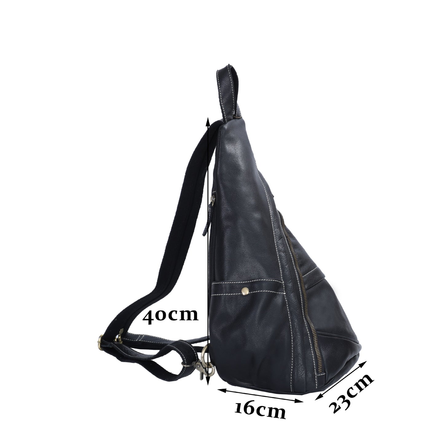 Men's bust bag, genuine cowhide leather, retro casual, unique, multifunctional, crossbody bag for men