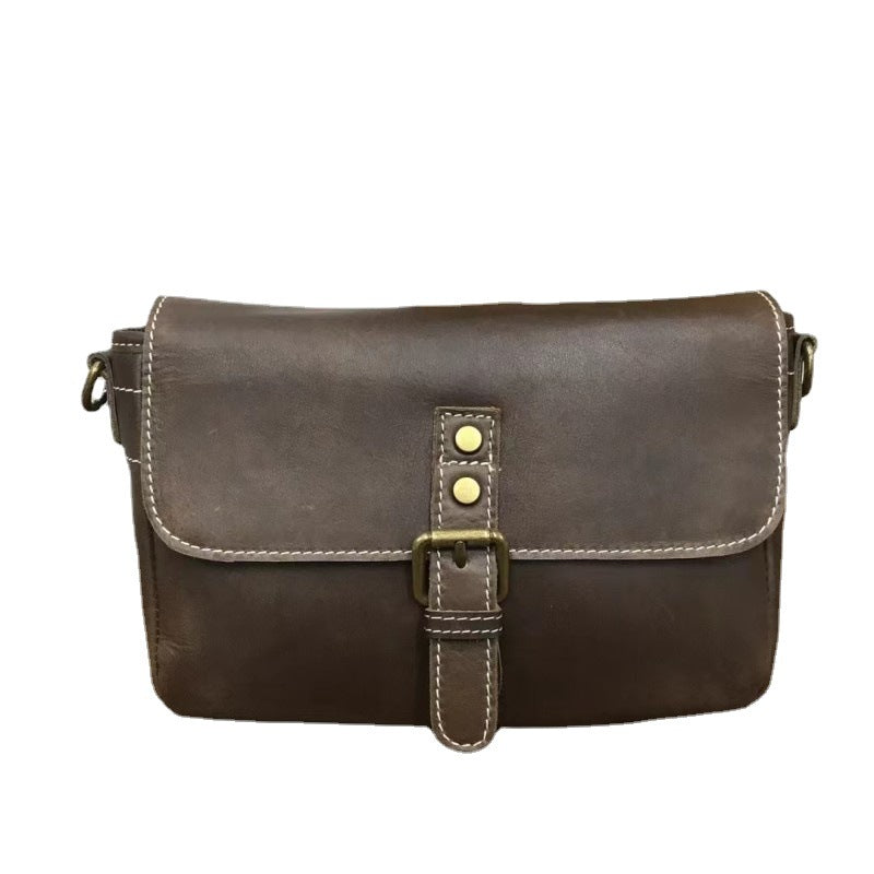 Men's Shoulder Bag Cowhide Casual Fashion Bust Bag Mobile Phone Bag Crossbody Bag Messenger Bag for Men