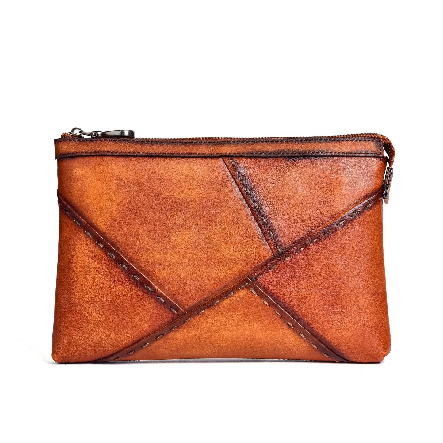 Men's Clutch Bag Genuine Cowhide Leather Retro Casual Men's Handbag