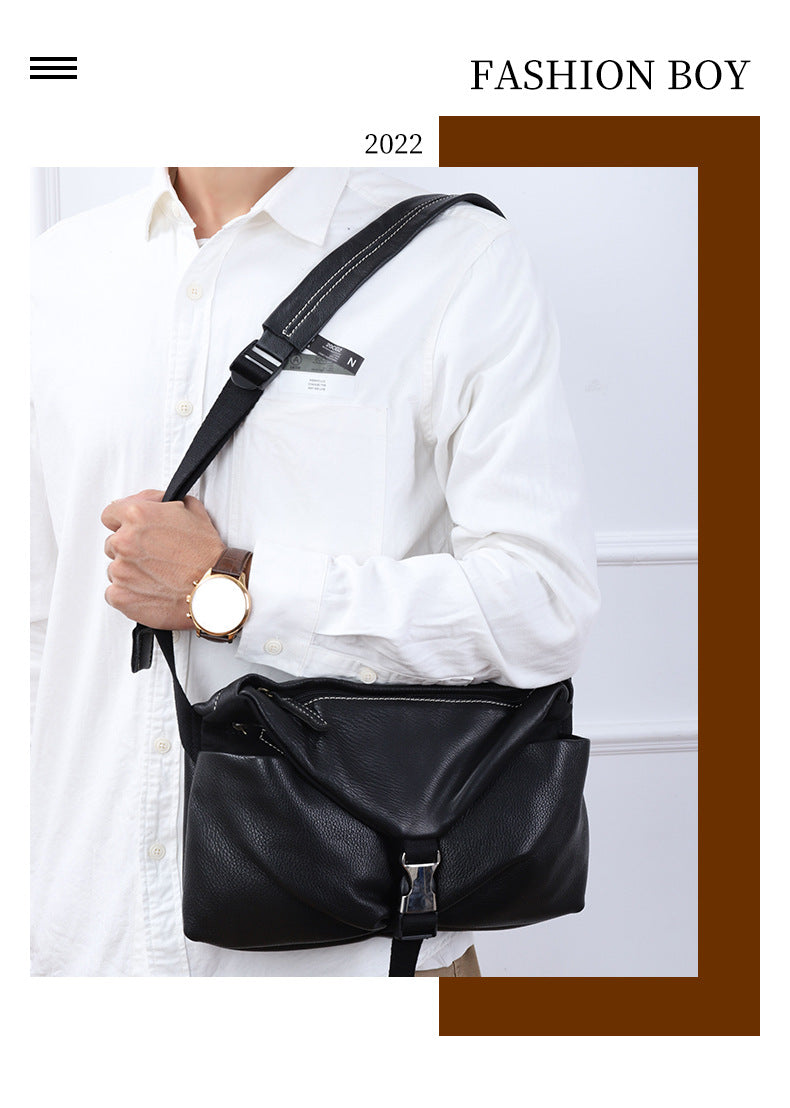 Men's Crossbody Bag Tote Bag Cowhide Genuine Leather Casual Fashion Shoulder Bag for Men