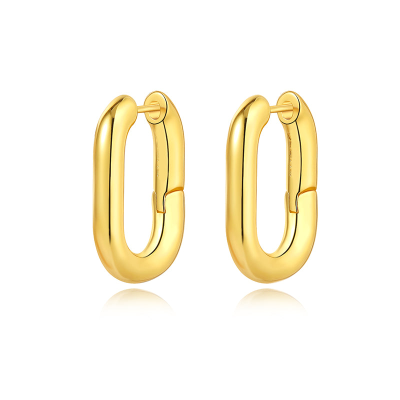 CE metal U-shaped earrings for ladies minor design sense luxury simple temperament luxury earrings