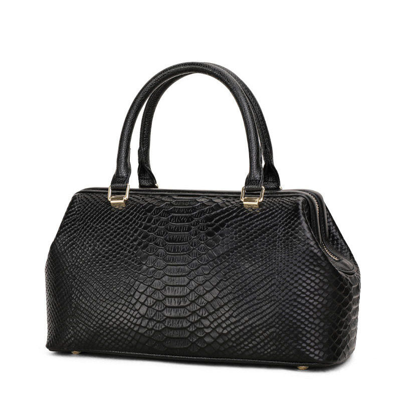 Women's bag Crocodile pattern Python pattern handbag Genuine leather bag Large capacity shoulder bag that goes with anything Top Cowhide handbag. Bag