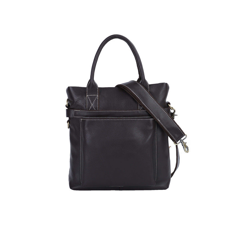 Men's Shoulder Bag Genuine Cowhide Leather Casual Business Crossbody Bag for Men