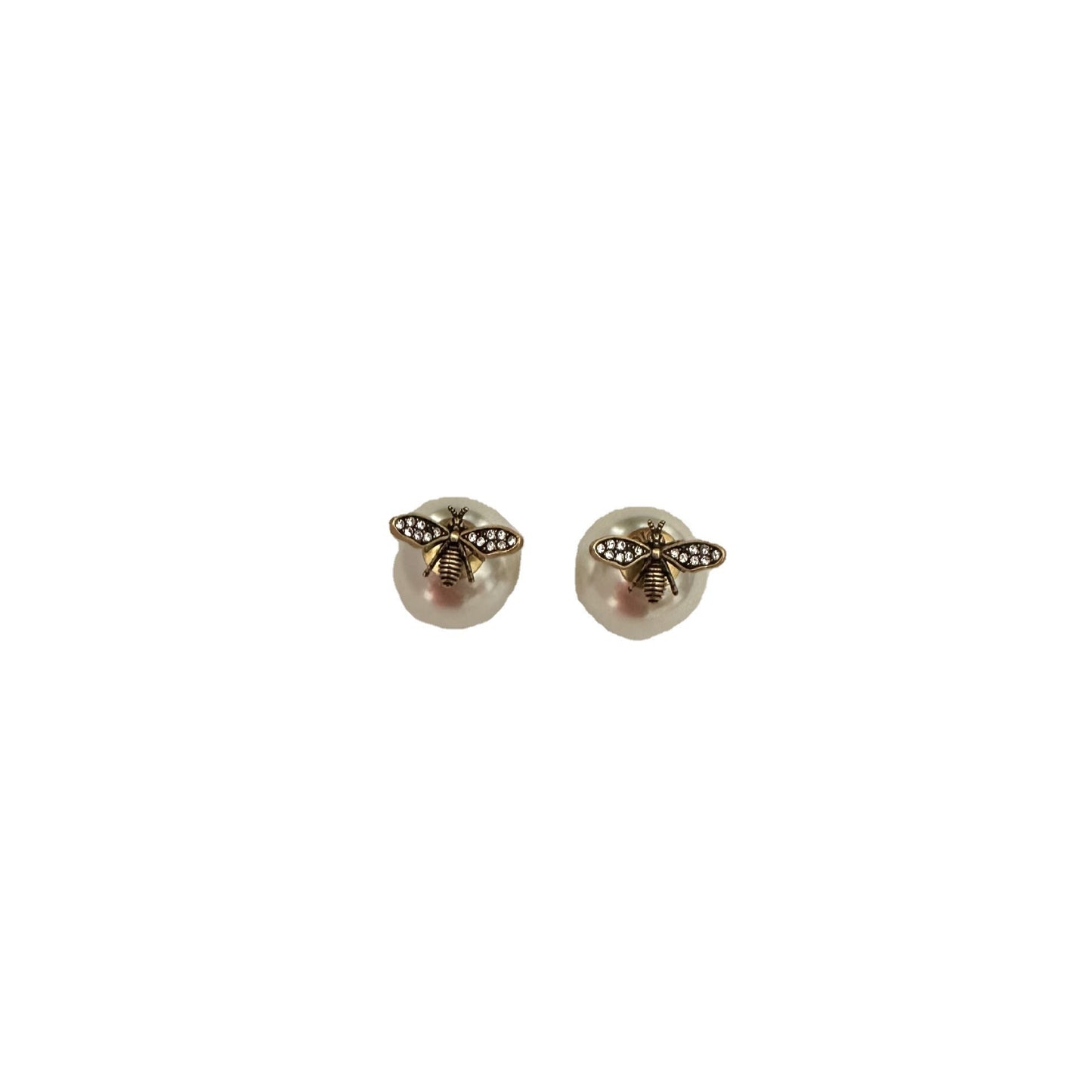 Earrings honey bee women pearl retro ambidextrous high quality temperament earrings