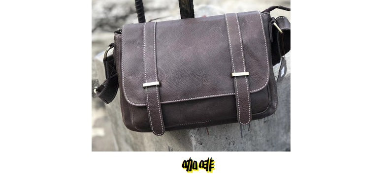 Men's Shoulder Bag Luxury Fashion Genuine Cowhide Leather Business Casual Messenger Bag Crossbody Bag for Men