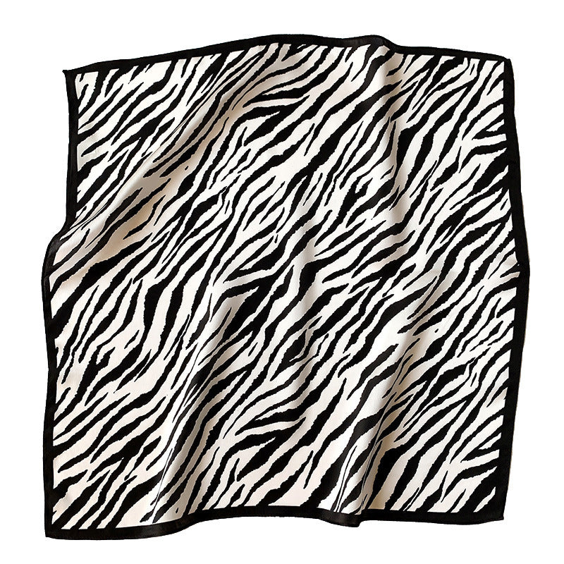 Silk scarf striped pattern small scarf fashion elegant ornament neckerchief